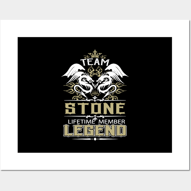 Stone Name T Shirt -  Team Stone Lifetime Member Legend Name Gift Item Tee Wall Art by yalytkinyq